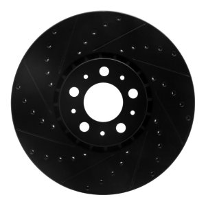 Volvo XC90 Brake Rotor (1) - Front Left - R1 Concepts - Drilled & Slotted - Black - `03-`14 Volvo XC90 Brake Rotor (1) - Front Left - R1 Concepts - Drilled & Slotted - Black - `03-`14